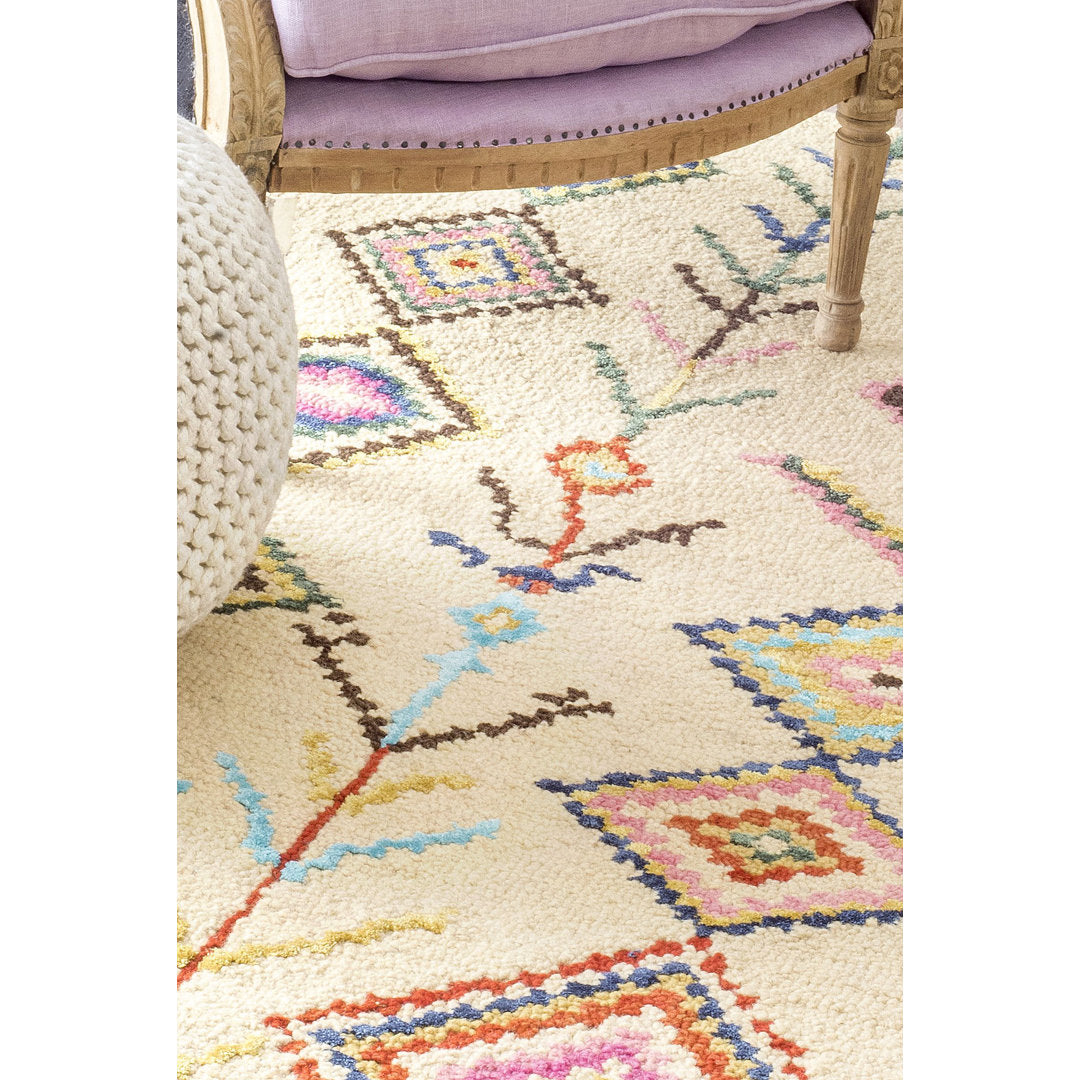 Agostini Handmade Tufted Wool Off-White Rug Mack & Milo™ Rug Size: Rectangle 2' x 3'