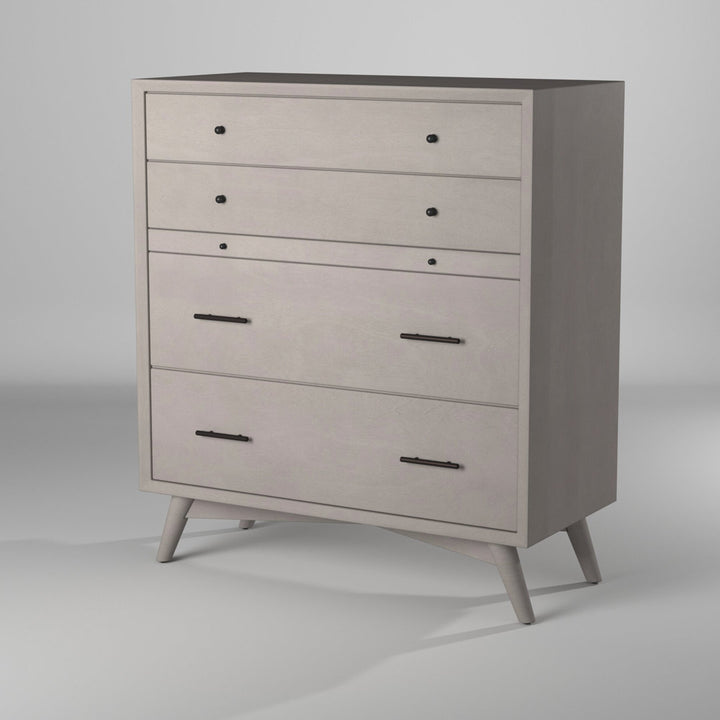 Williams 4 Drawer 38'' W Solid Wood Chest AllModern Color (Frame/Drawer): Gray
