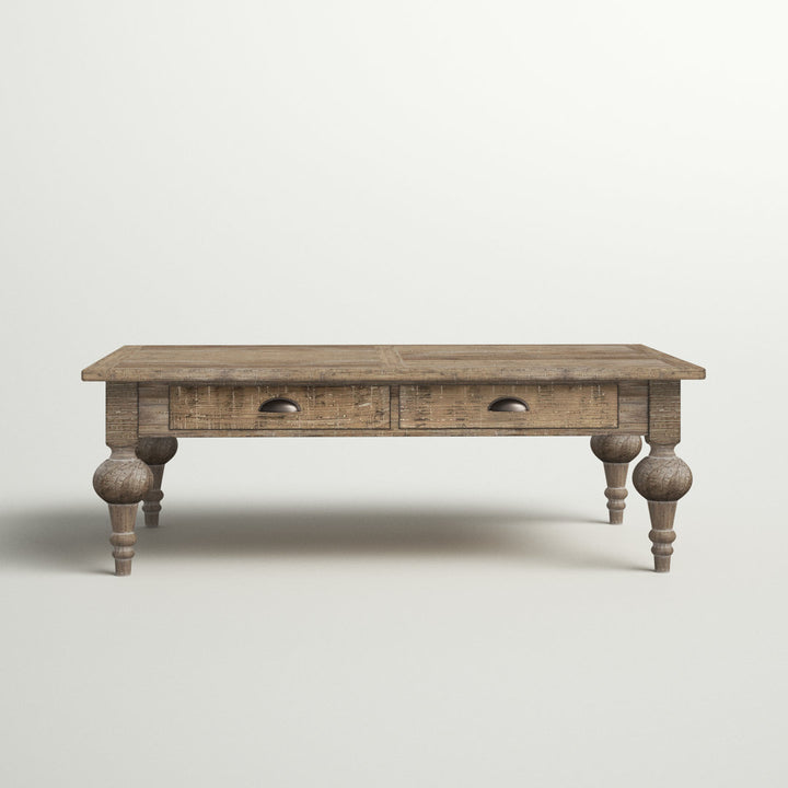 Clintwood Solid Wood 4 Legs Coffee Table Three Posts™