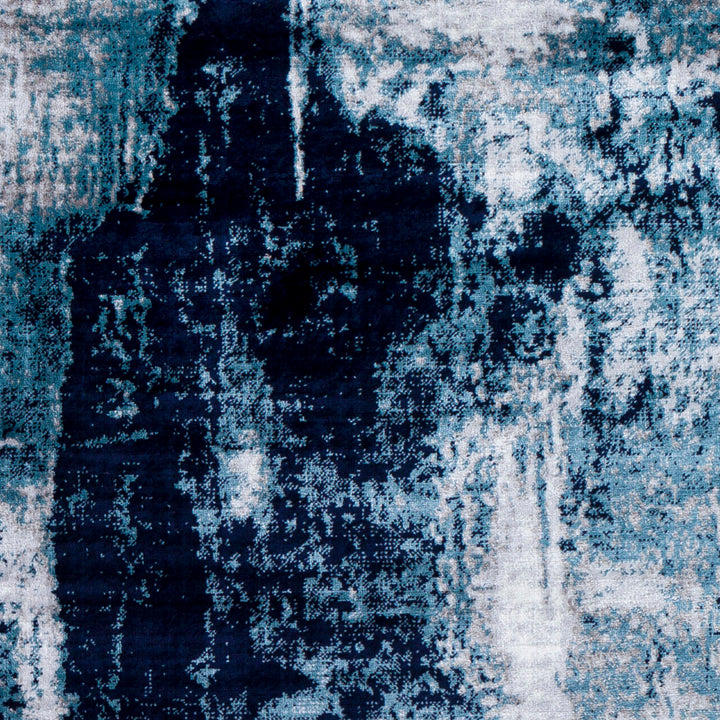 Cornwell Machine-Woven Abstract Aqua/Navy Area Rug Steelside™ Rug Size: Rectangle 2' x 3'