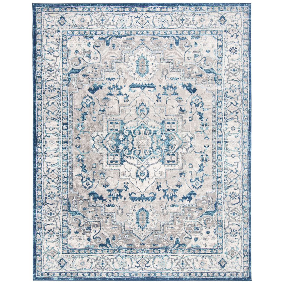 Camila Light Gray/Blue Oriental Rug Kelly Clarkson Home Rug Size: Rectangle 12' x 18'