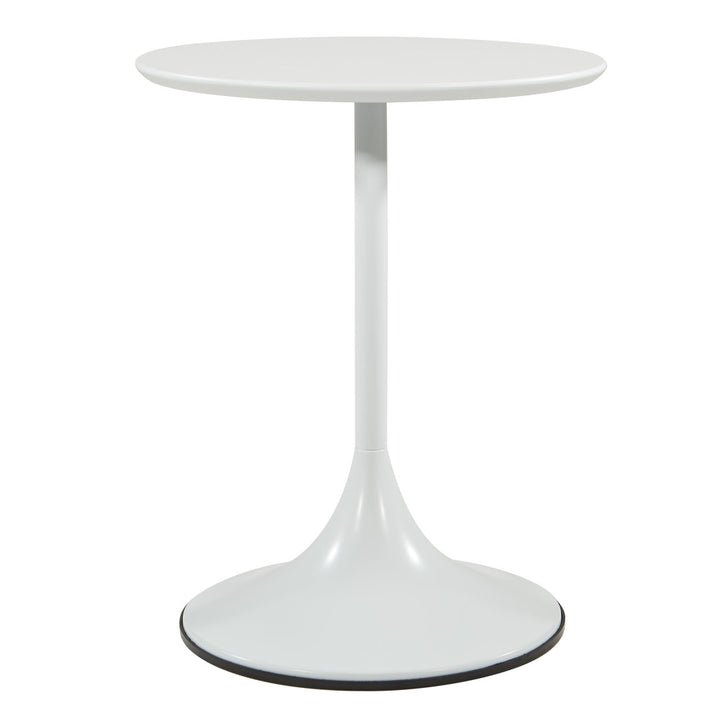 Mielke Pedestal End Table Orren Ellis Table Base Color: White