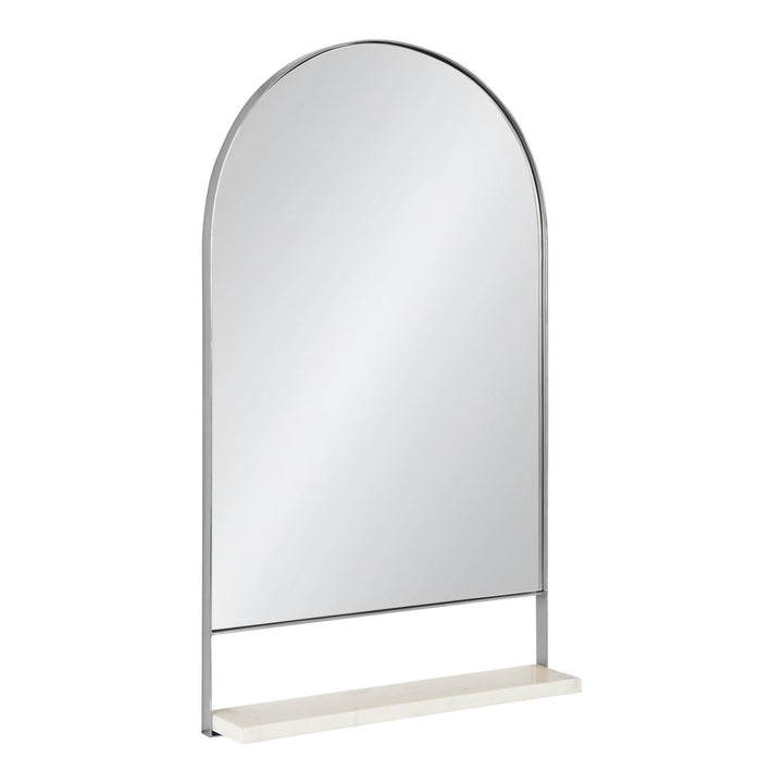 Cielo with Shelves Wall Mirror Joss & Main Size: 34" x 20" Finish: Silver