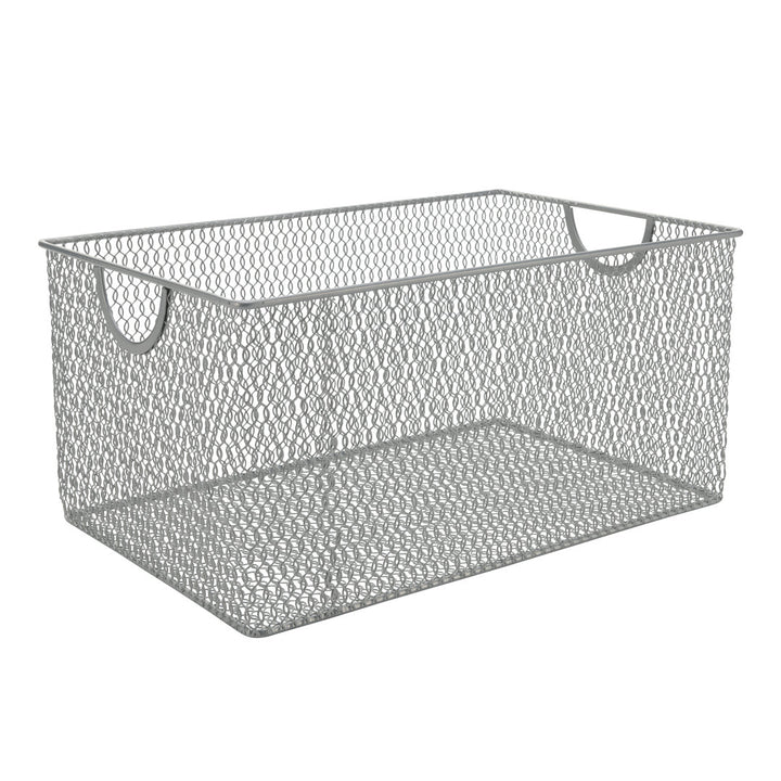 Mesh Open Bin Metal Box Rebrilliant Size: 6" H x 10" W x 9" D