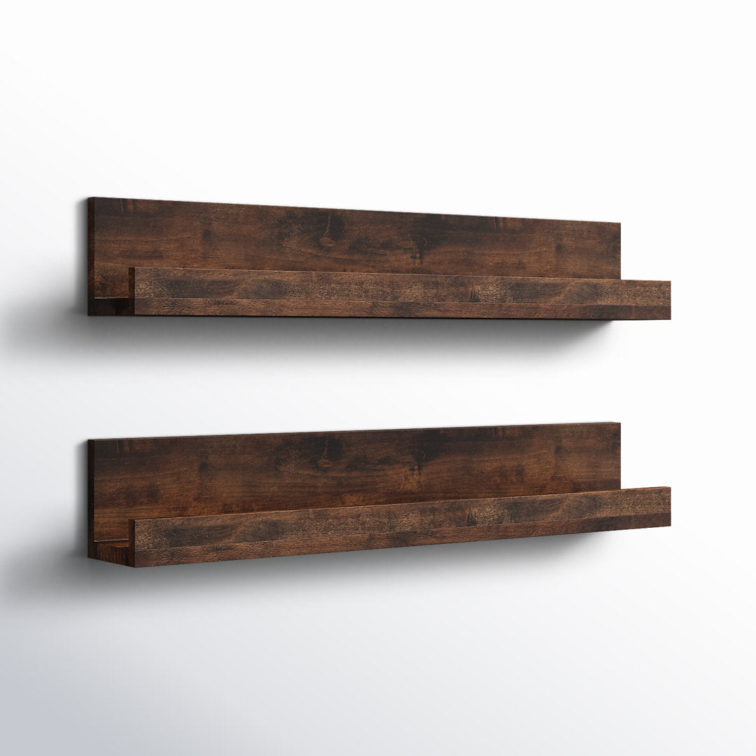 Dominique Alder Solid Wood Floating Shelf (Set of 2) Birch Lane™