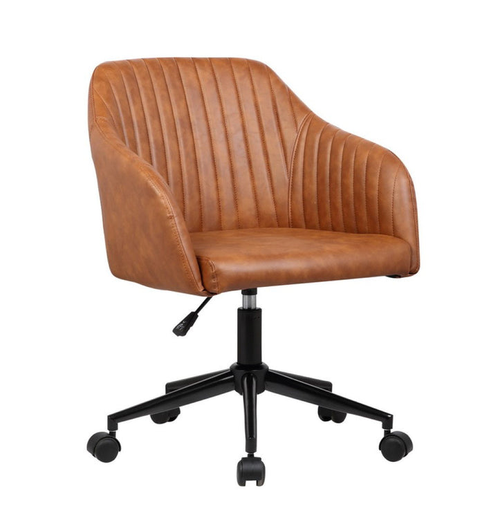 Flannigan Polyurethane Task Chair Greyleigh™ Upholstery Color: Brown