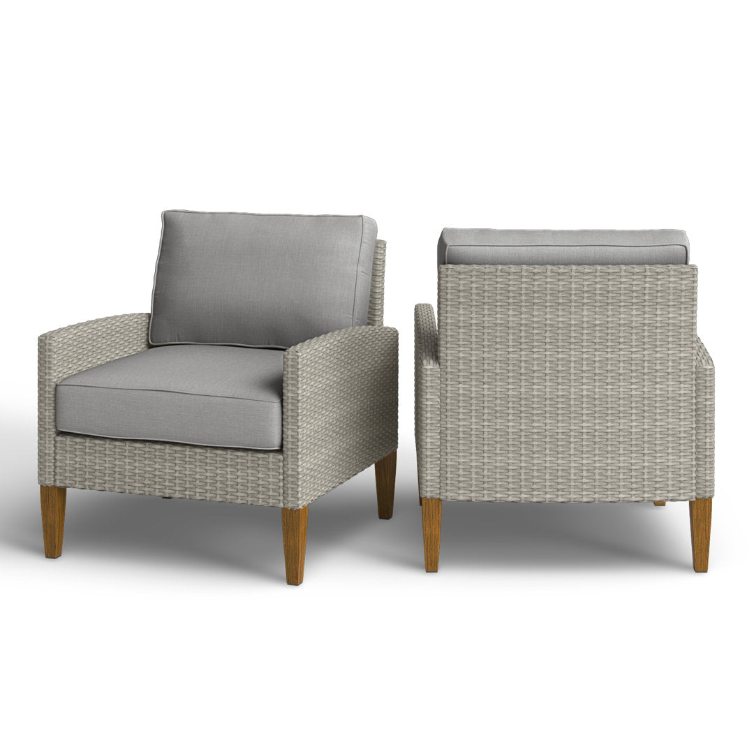 Gabor Patio Chair with Cushions (Set of 2) Birch Lane™ Cushion Color: Gray