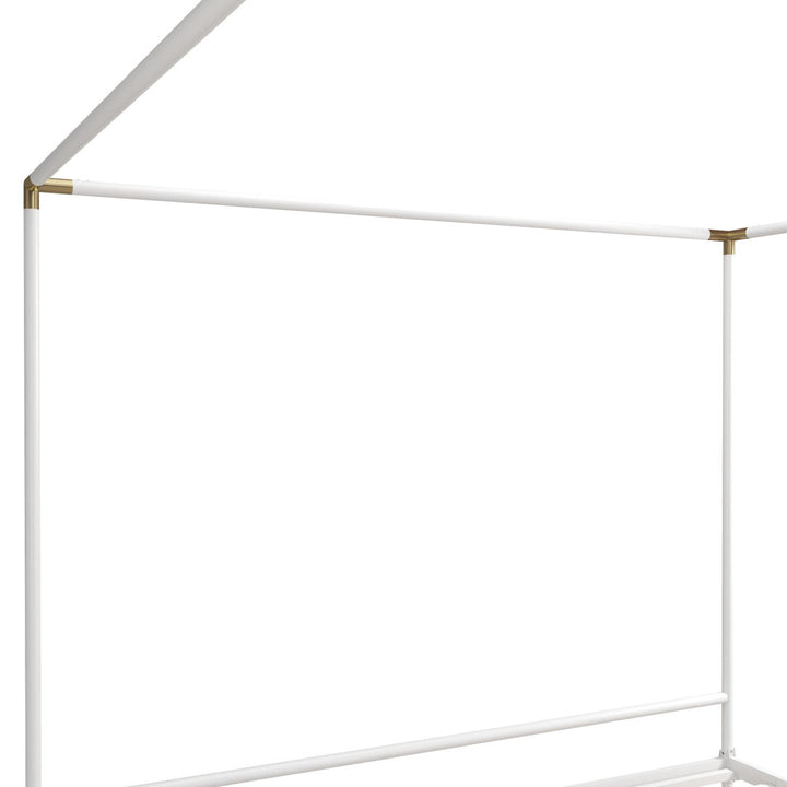 Celeste Canopy Bed CosmoLiving by Cosmopolitan Color: White Size: Queen