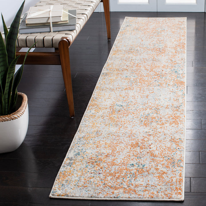 Besfort Abstract Ivory/Orange Area Rug Wade Logan® Rug Size: Runner 2' x 8'
