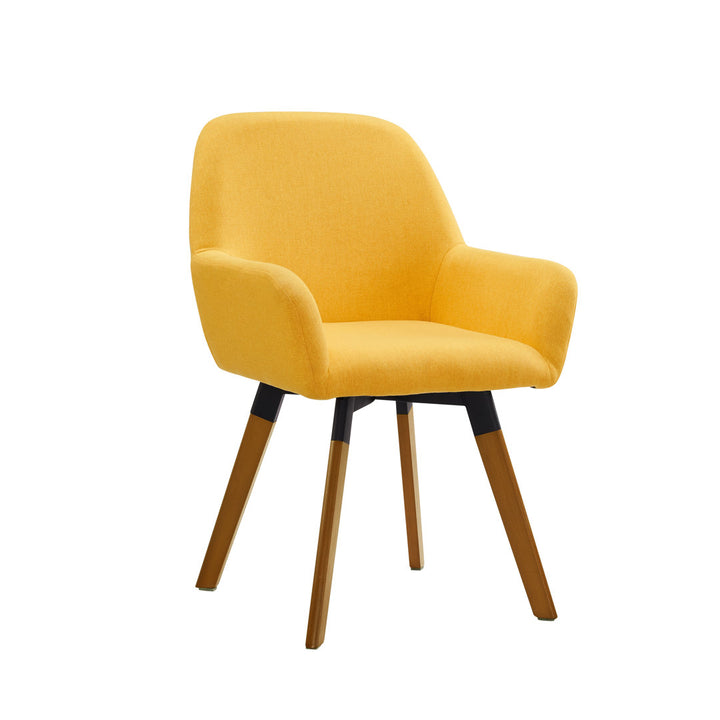 Rayshawn 22.83" W Linen Swivel dining chairs (Set of 2) Wade Logan® Upholstery Color: Yellow Linen