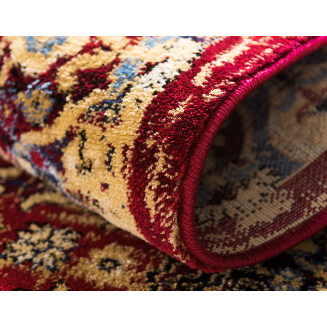 Angeliya Oriental Red Area Rug Lark Manor™ Rug Size: Square 7'10"