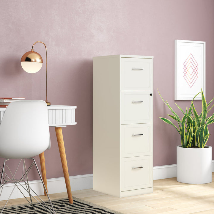 Cavitt 4-Drawer Vertical Filing Cabinet Ebern Designs Color: Pearl White