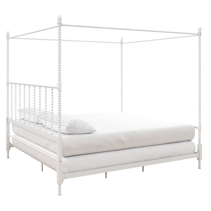 Frankie Low Profile Canopy Bed Kelly Clarkson Home Color: White Size: King