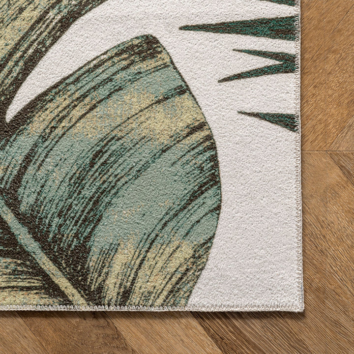 Elen SpinClean Machine Washable Natural Leaves Area Rug Bay Isle Home™ Rug Size: Rectangle 9' x 12'
