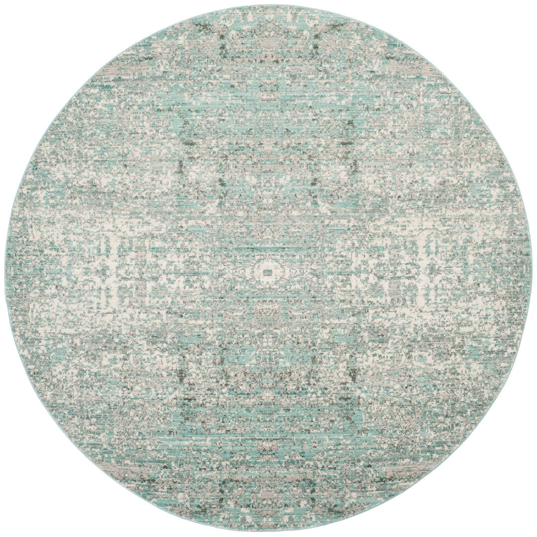 Mailelani Performance Abstract Rug 17 Stories Rug Size: Round 6'7"