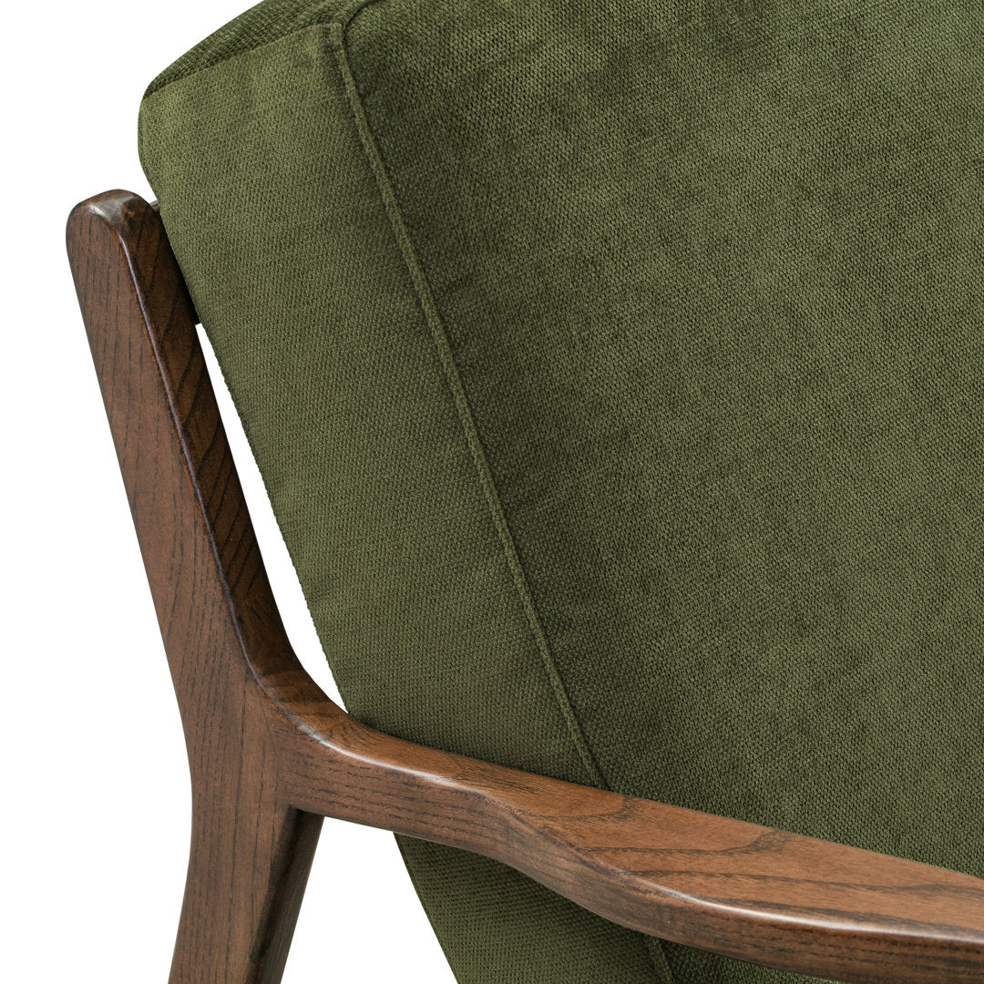 Gabe Fabric Upholstered Lounge Armchair Joss & Main Upholstery Color: Distressed Green Velvet