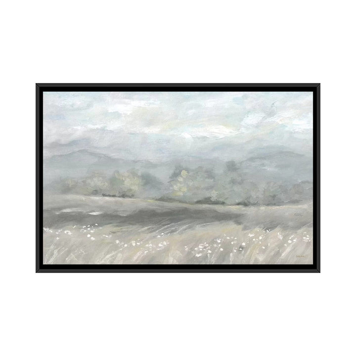 Country Meadow Landscape Neutral by Cynthia Coulter - Wrapped Canvas Painting Print East Urban Home Size: 32" H x 48" W x 1.5" D Format: Black Framed Canvas