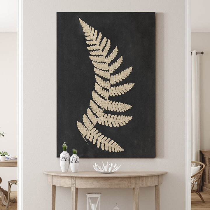 Linen Fern IV - Wrapped Canvas Print on Canvas Kelly Clarkson Home Size: 20" H x 16" W x 1" D