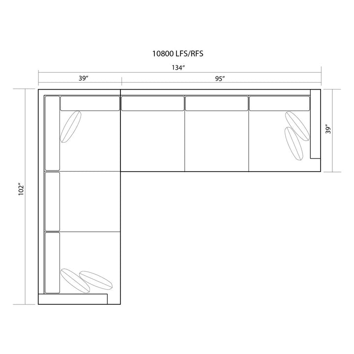 Gaiser 102" Wide Corner Sectional in Goliath Mica Mistana™