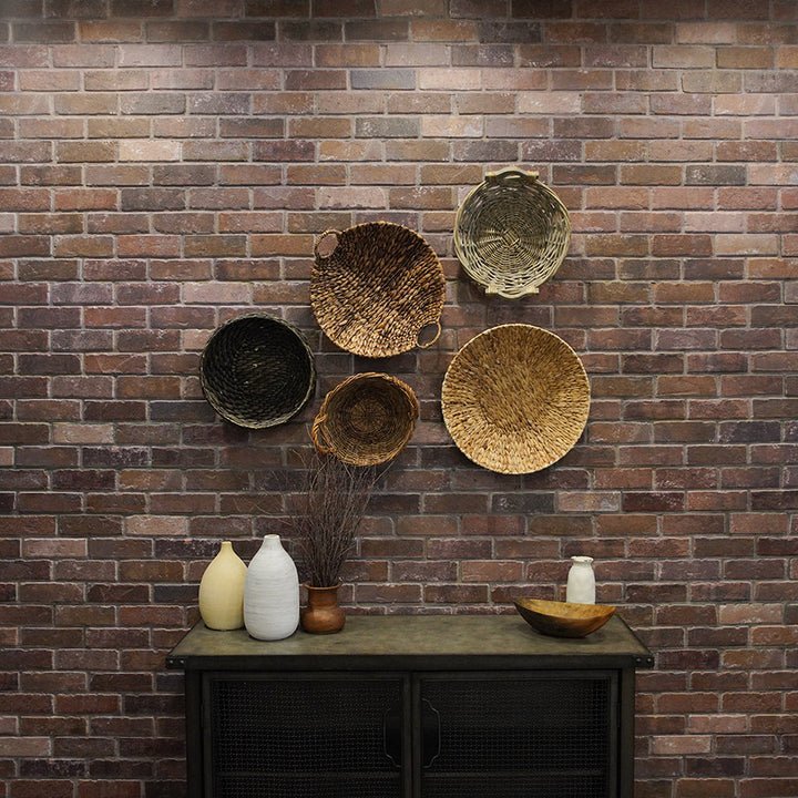 Brick 5.75" x 45" Peel and Stick Wall Paneling Ninth & Vine Color: Brownstone