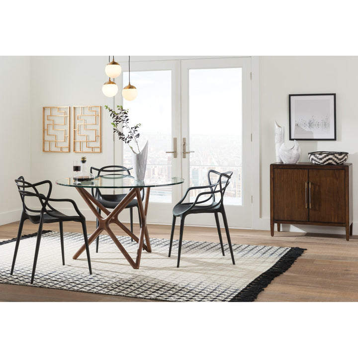 Pyron 3 Piece White/Charcoal Indoor / Outdoor Ceramic Table Vase Set Mercury Row®