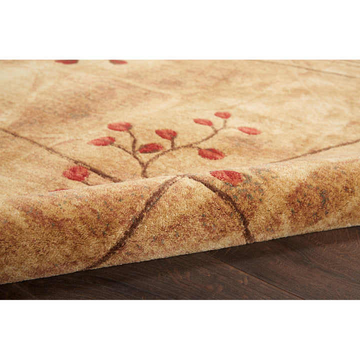 Arnim Floral Taupe/Beige/Red Area Rug Lark Manor™ Rug Size: Rectangle 5'3" x 7'5"