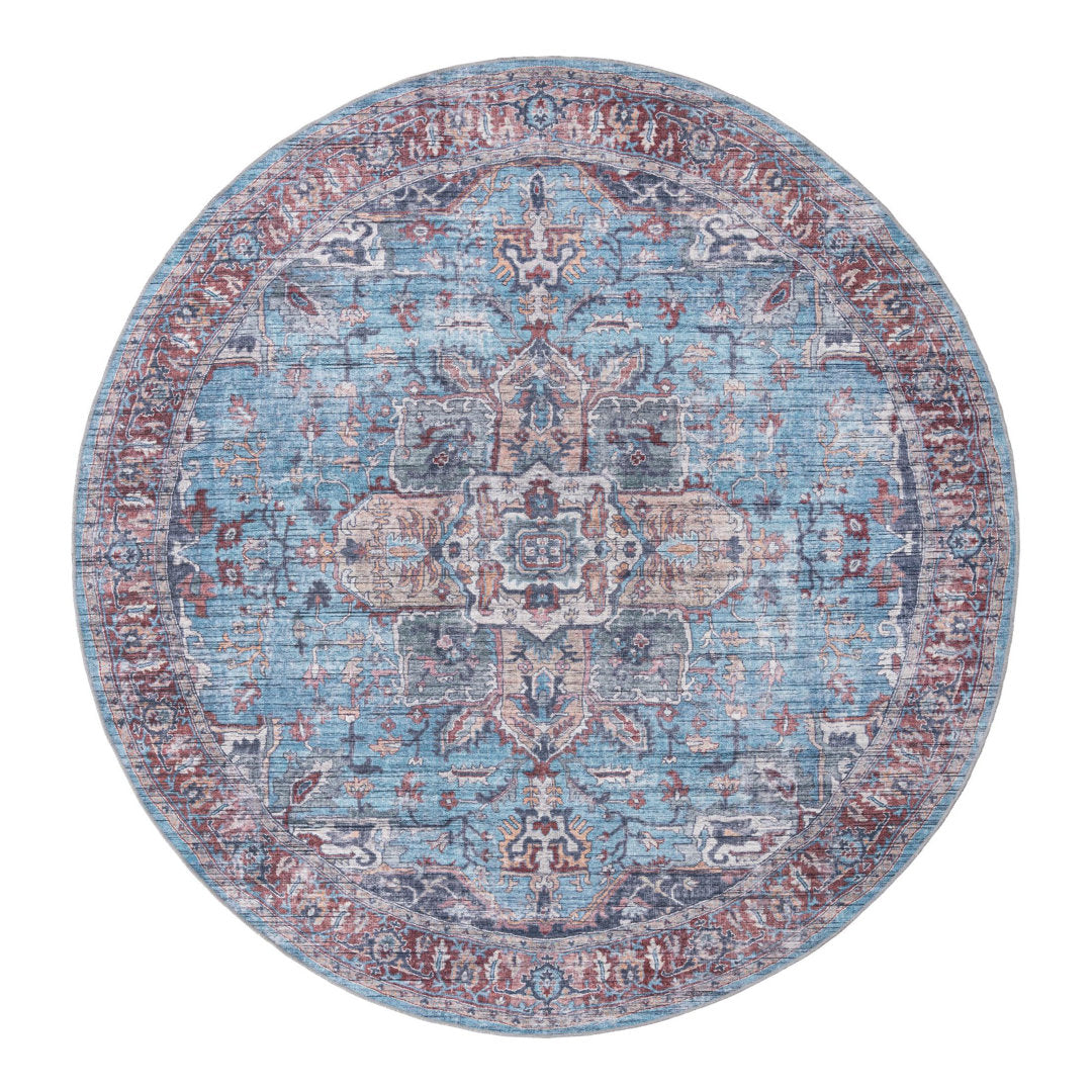 Heffington Blue Moon Maahru Rug Langley Street® Rug Size: Round 10'6"