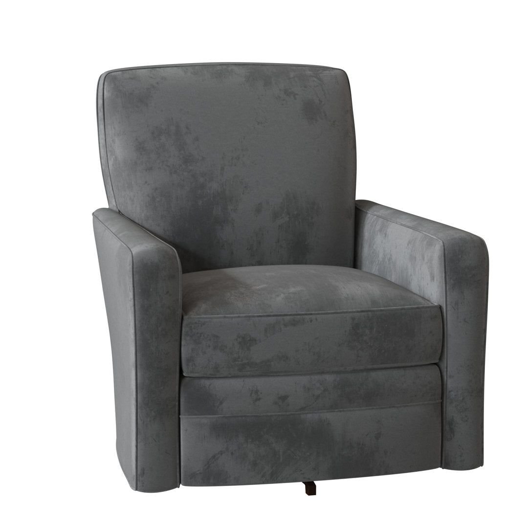 Idana 32" Wide Swivel Armchair Birch Lane™ Arm Covers: Yes, Body Fabric: Handsome 45 Black Performance Twill
