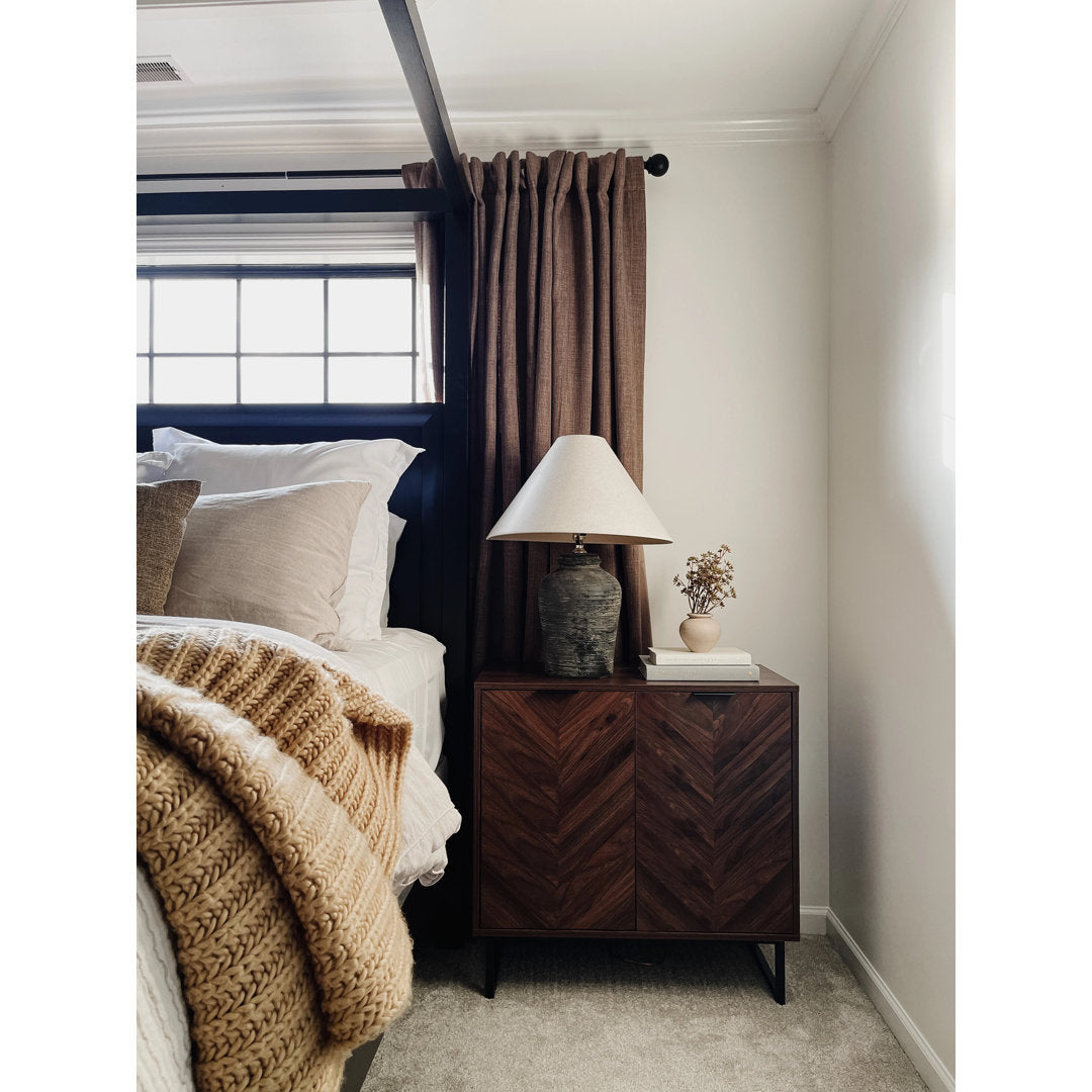 Enloe Steel 2 - Door Accent Cabinet Nathan James Color: Brown/Black