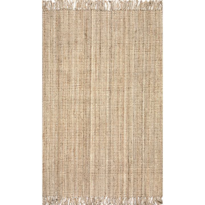 Isalena Handmade Flatweave Farmhouse Jute Area Rug in Natural Gracie Oaks Rug Size: Rectangle 7'6" x 9'6"