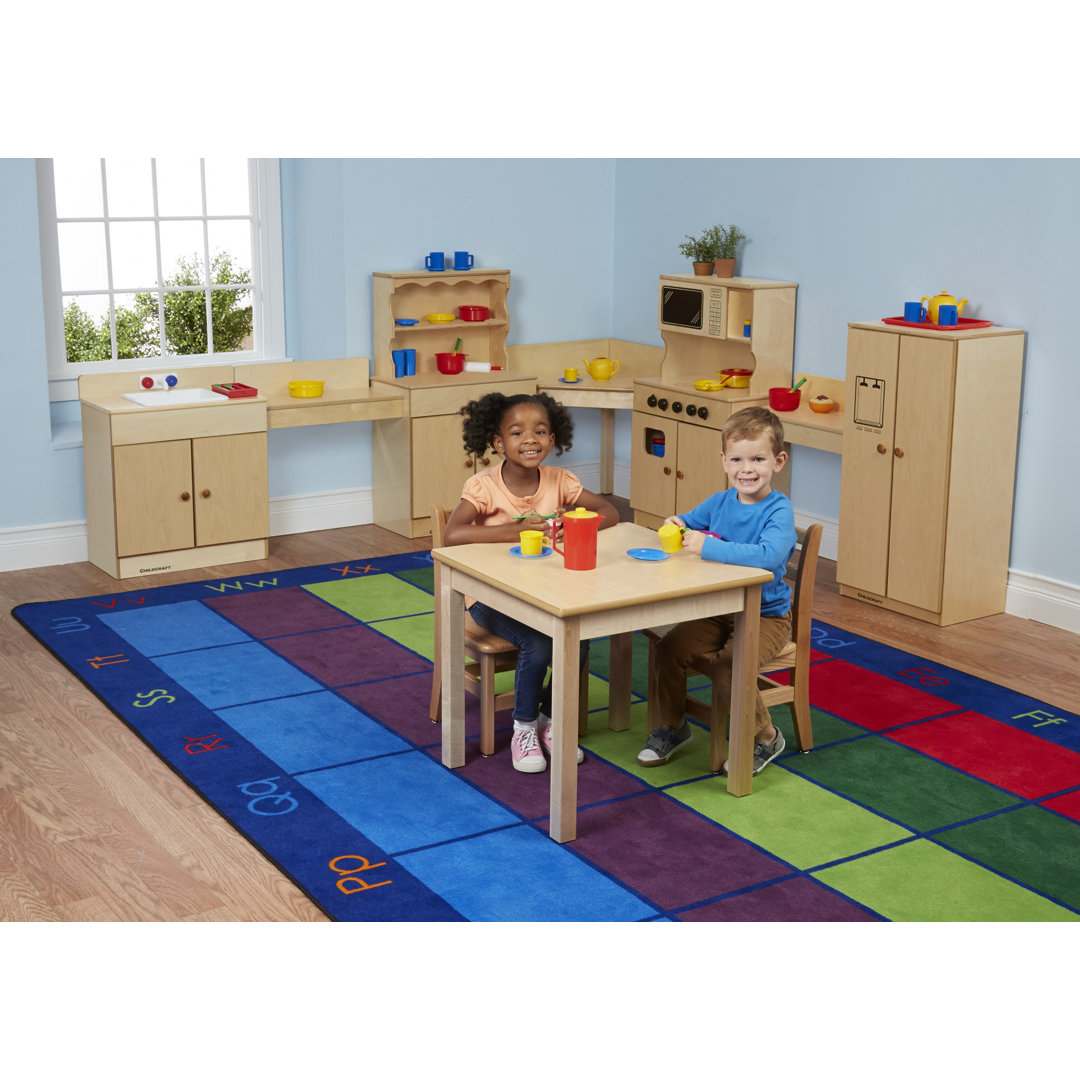 Wood Square Writing Table Childcraft Size: 30" H x 24" L x 24" W