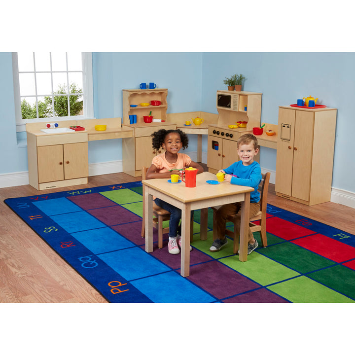 Wood Square Writing Table Childcraft Size: 30" H x 24" L x 24" W