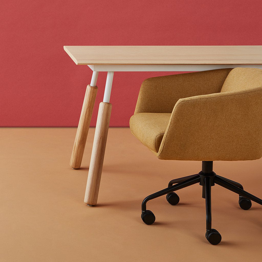 Radius Chair Gus* Modern Upholstery: Stockholm Camel Performance Twill