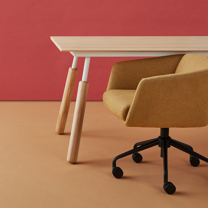 Radius Chair Gus* Modern Upholstery: Stockholm Camel Performance Twill