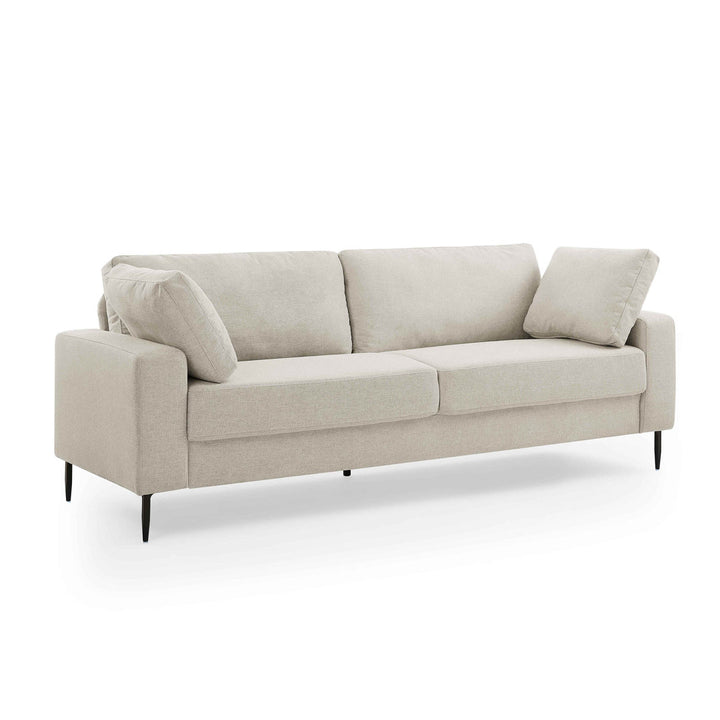 Jeses MINIMORE Modern Style Etta 84.3" Mid-Century Modern Design Sofa Corrigan Studio® Fabric: Off White Linen Blend