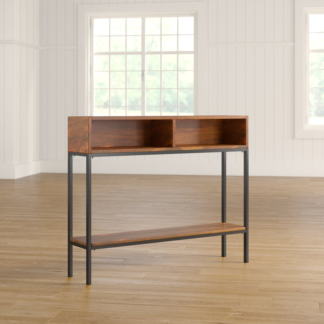 Kendriel 42" Console Table 17 Stories Table Top Color: Chestnut