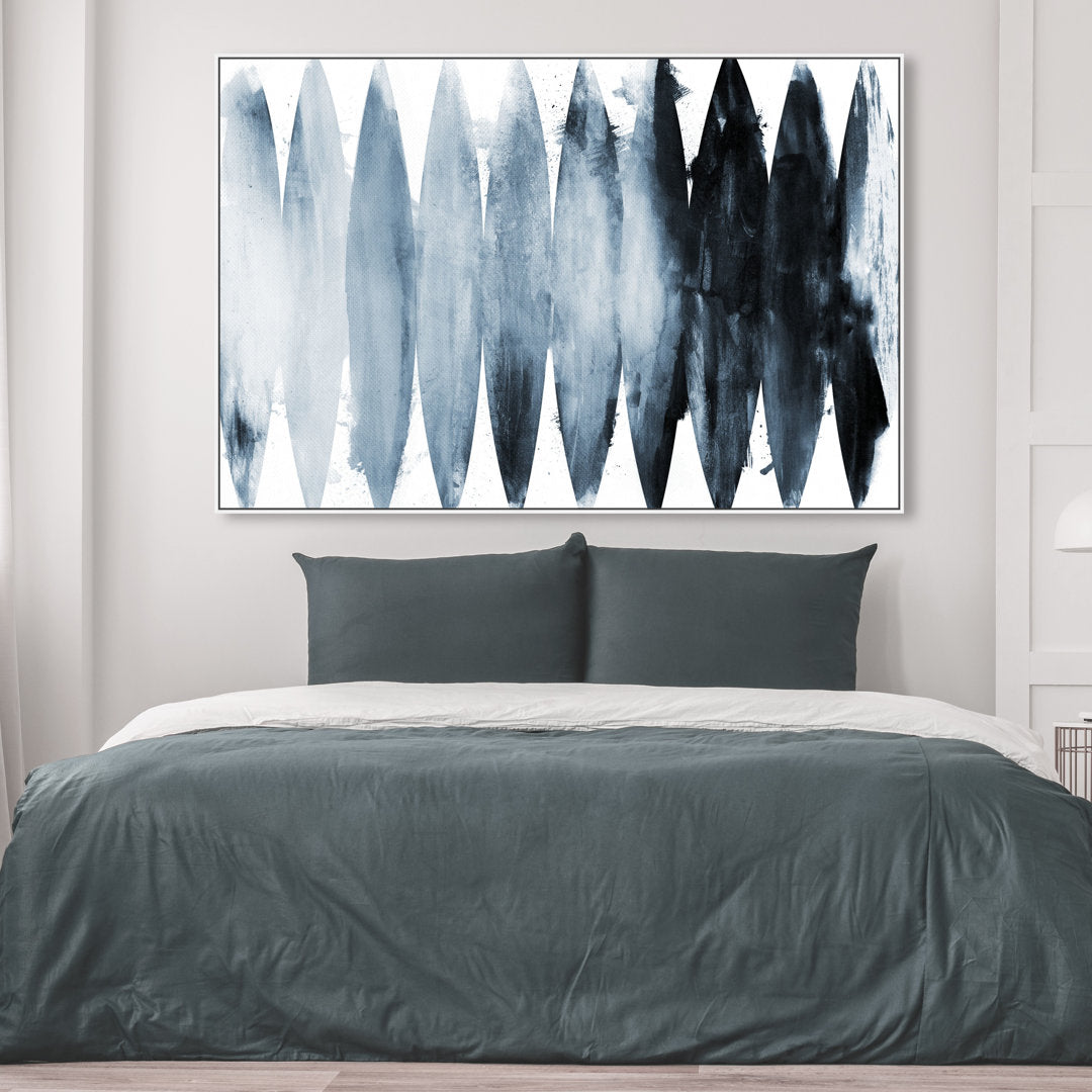 Abstract Paradise Found Muted - Painting Print on Canvas Art Remedy Size: 36" H x 54" W x 1.5" D Format: Black Framed