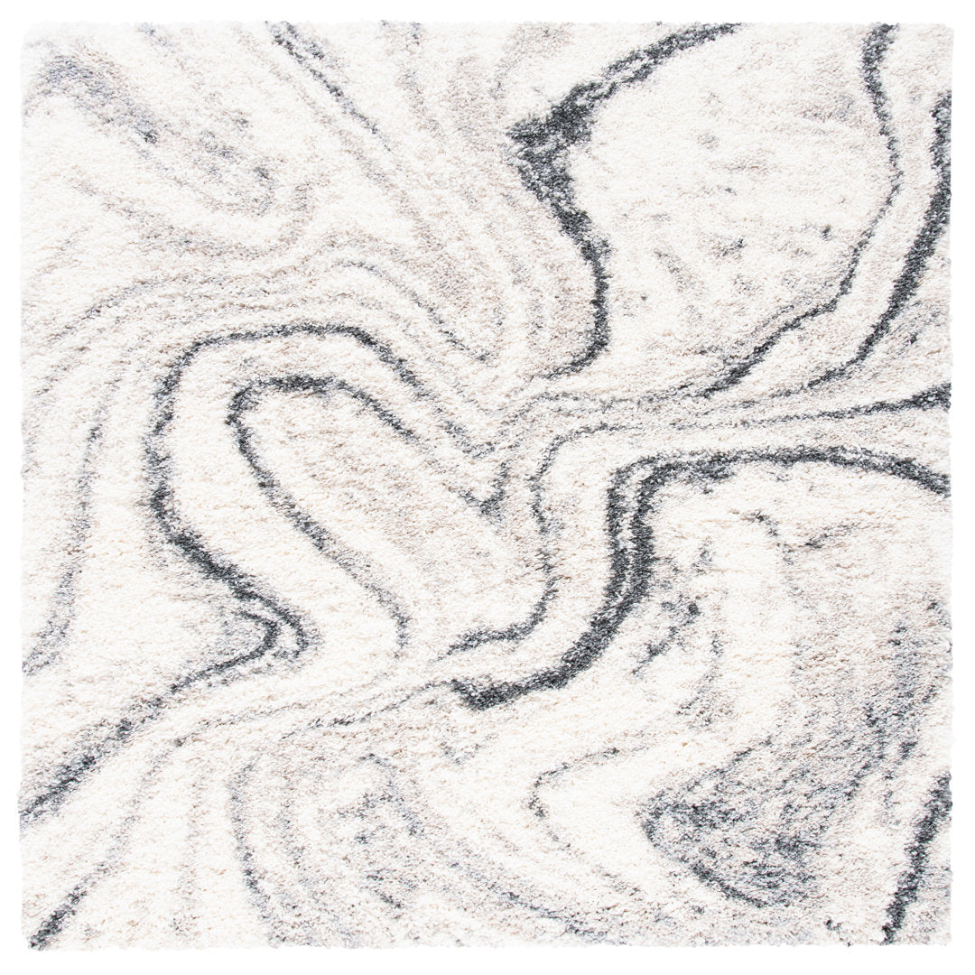 Speight Abstract Ivory/Gray Area Rug Willa Arlo™ Interiors Rug Size: Square 8'