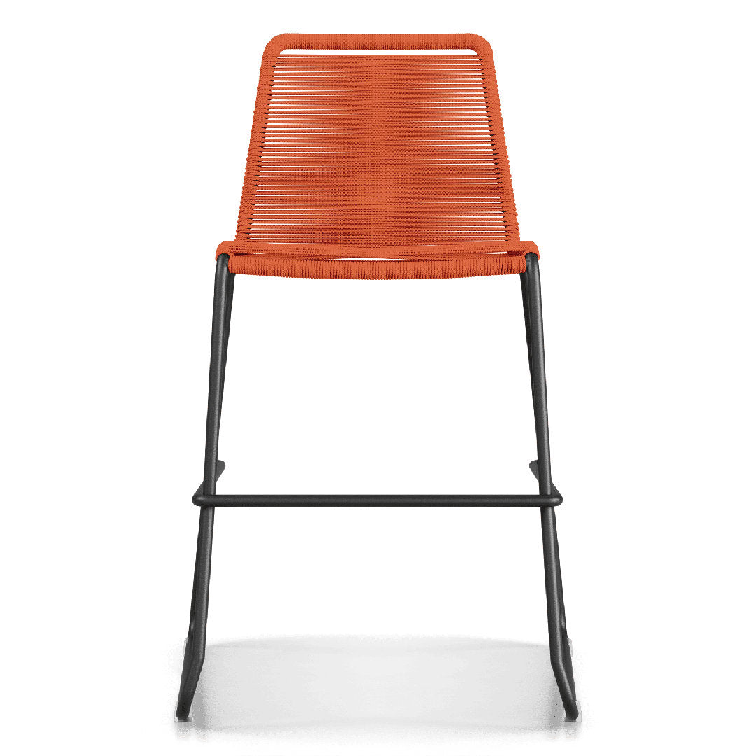 Huron Patio Bar Stool AllModern Color: Orange Seat Height: Counter Stool (26" Seat Height)