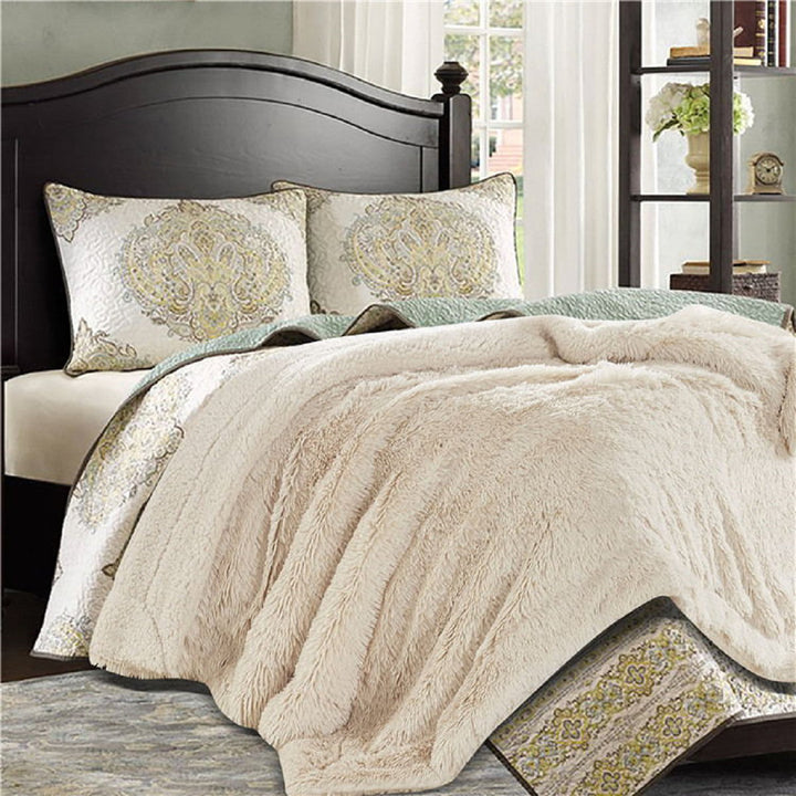 Shaggy Shaggy Super Elegent Sherpa Long Fur Throw Chanasya Color: Creme Size: 66" W x 90" L