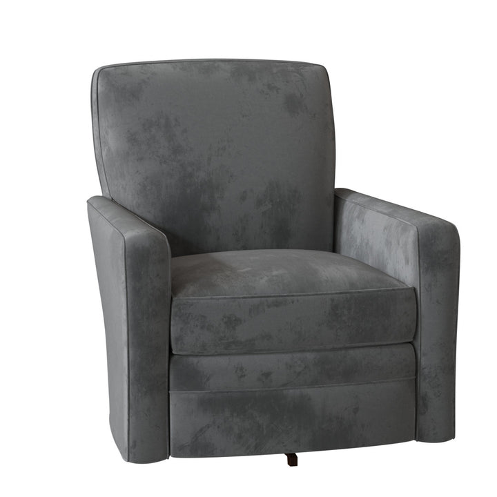 Idana 32" Wide Swivel Armchair Birch Lane™ Arm Covers: Yes, Body Fabric: Handsome 45 Black Performance Twill