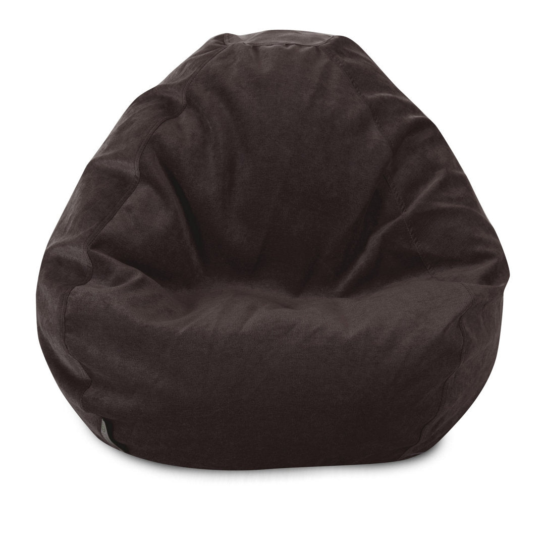Velvet Bean Bag Chair & Lounger Ebern Designs Upholstery Color: Storm Size: 23" H x 35" W x 35" D