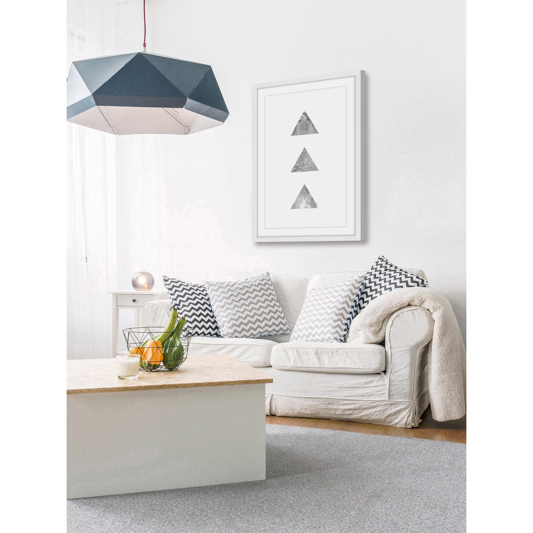 Tri' by Bryon White Framed Painting Print on Paper Marmont Hill Size: 45" H x 30" W x 1.5" D