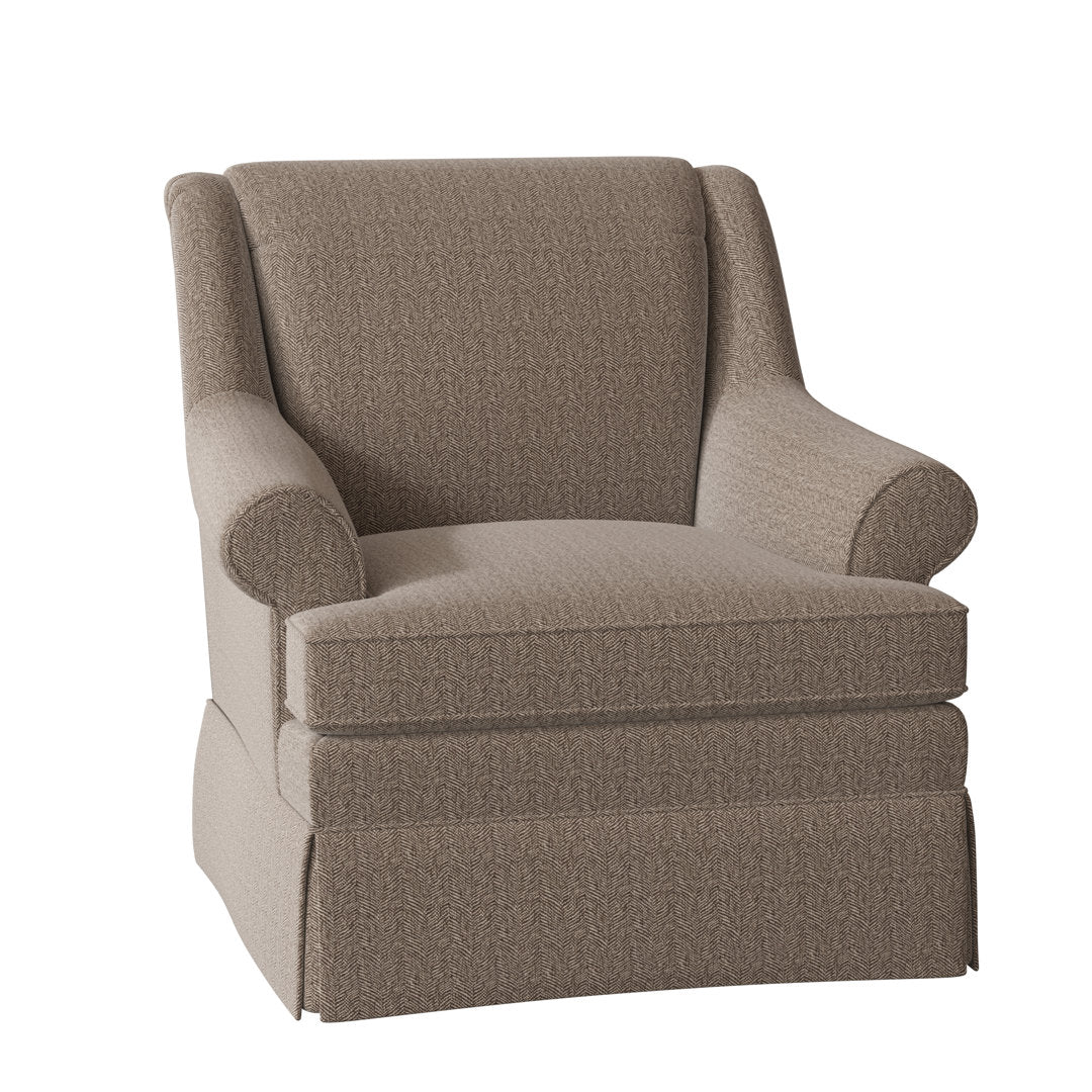 Amrin 35" Wide Armchair Lark Manor™ Arm Covers: No, Body Fabric: Beantown 41 Taupe Performance Chenille