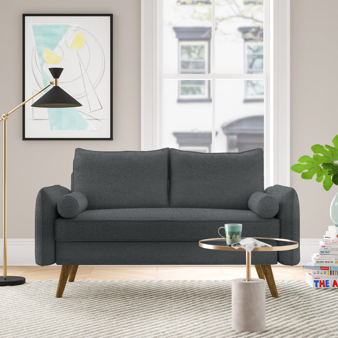 Modway Revive Upholstered Fabric Loveseat Modway Upholstery Color: Gray Performance Velvet