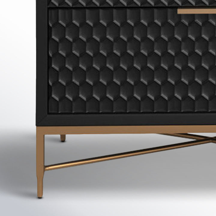 Capra 7 Drawer 56" W Double Dresser AllModern Color: Black
