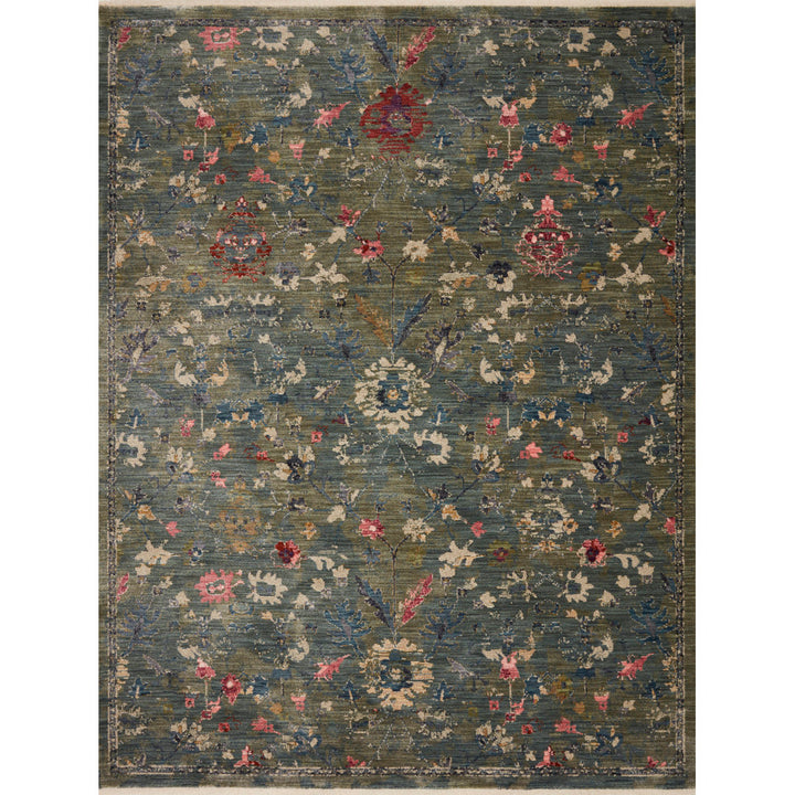 Febbas Oriental Machine Made Power Loom Area Rug in Moss Green Lark Manor™ Rug Size: Rectangle 2'7" x 4'