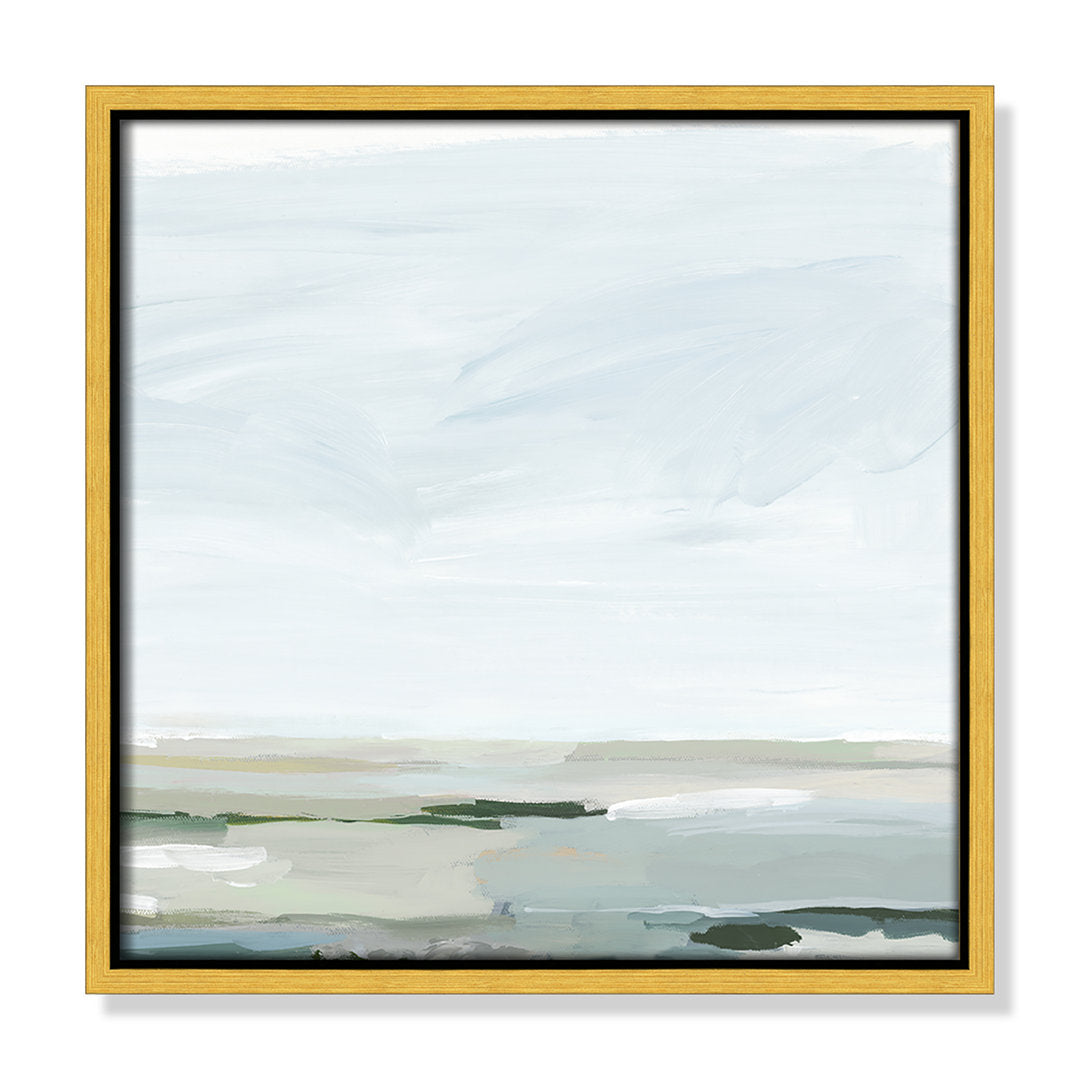 Pure Stillness - Floater Frame Painting Print on Canvas Joss & Main Size: 13.5" H x 13.5" W x 2" D Format: Gold