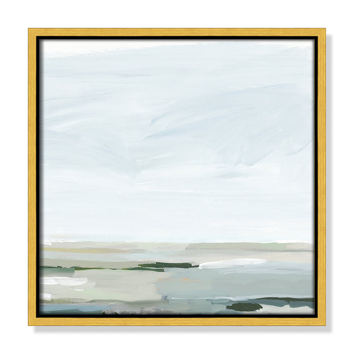 Pure Stillness - Floater Frame Painting Print on Canvas Joss & Main Size: 13.5" H x 13.5" W x 2" D Format: Gold