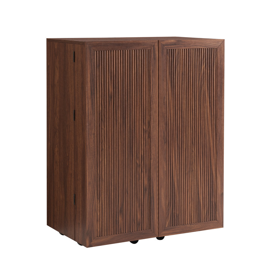 Yessine 31.5'' Bar Cabinet Ebern Designs Color: Walnut